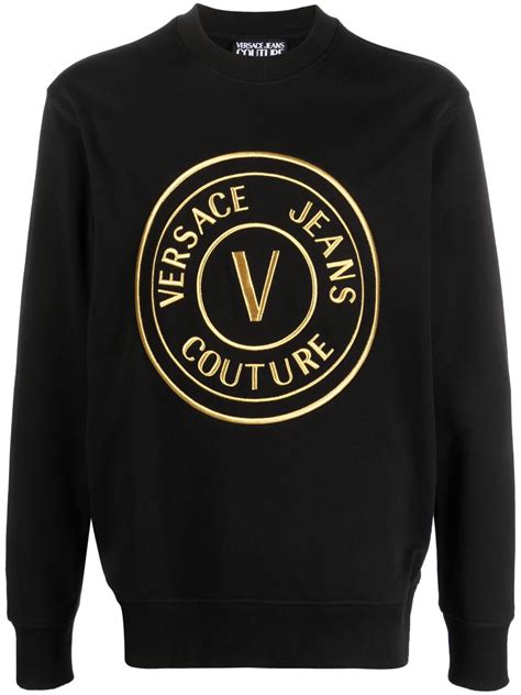 felpe versace jeans con ricamo|Felpa Versace Jeans Couture in jersey con ricamo .